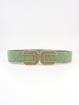 Dream Day Wide Braided Stretch Waist Belt - MXSTUDIO.COM