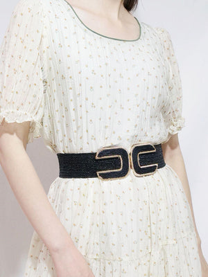 Dream Day Wide Braided Stretch Waist Belt - MXSTUDIO.COM