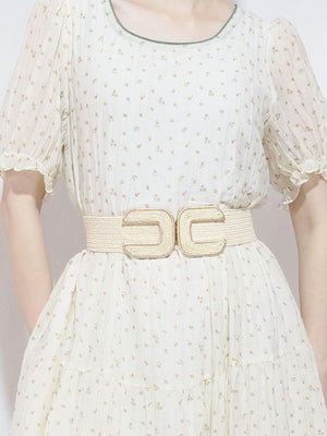 Dream Day Wide Braided Stretch Waist Belt - MXSTUDIO.COM