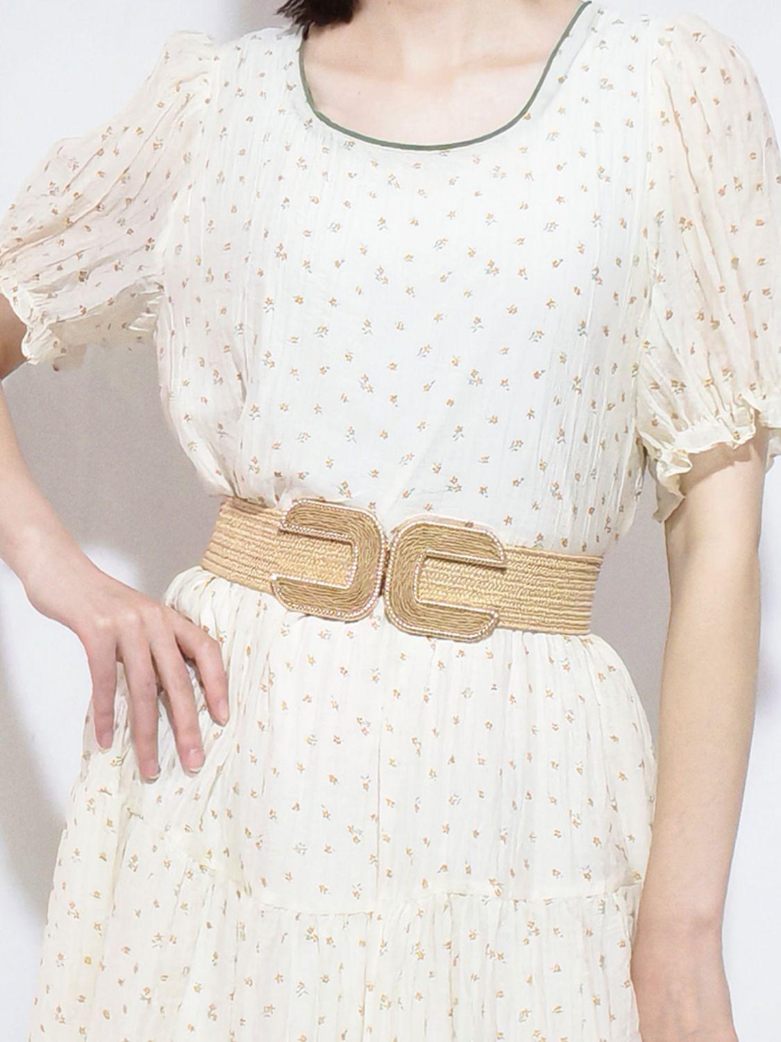 Dream Day Wide Braided Stretch Waist Belt - MXSTUDIO.COM