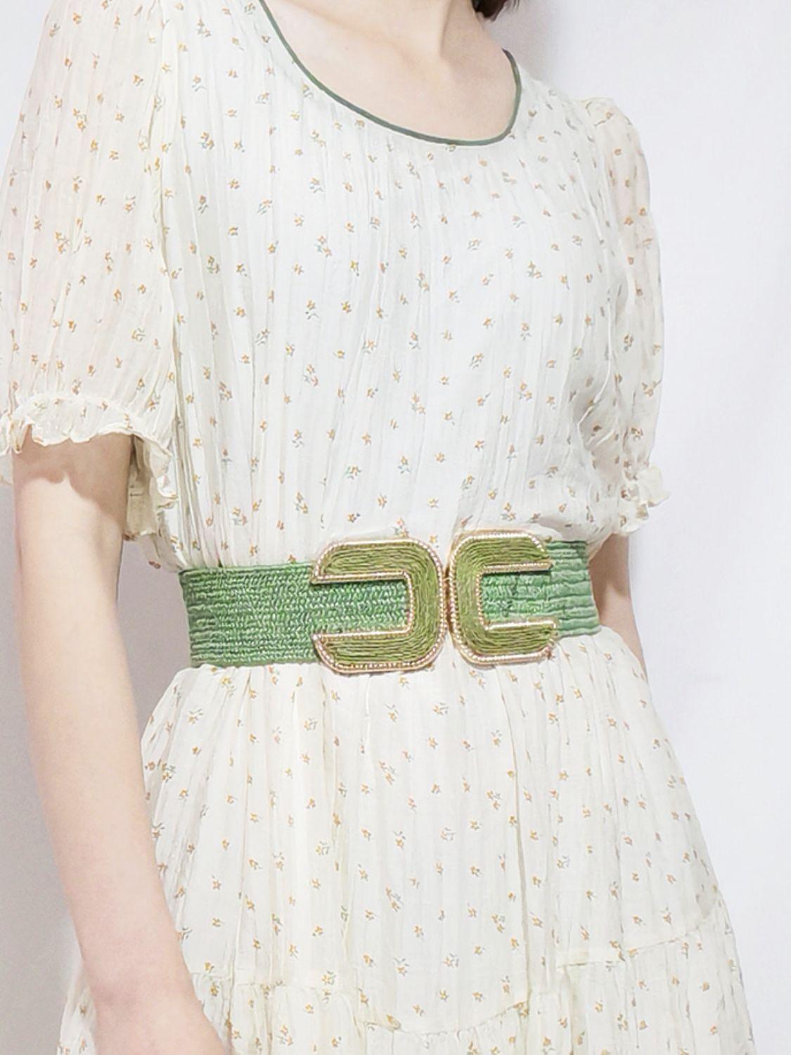 Dream Day Wide Braided Stretch Waist Belt - MXSTUDIO.COM