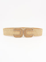 Dream Day Wide Braided Stretch Waist Belt - MXSTUDIO.COM