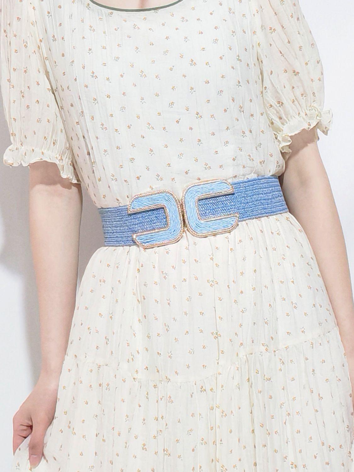 Dream Day Wide Braided Stretch Waist Belt - MXSTUDIO.COM