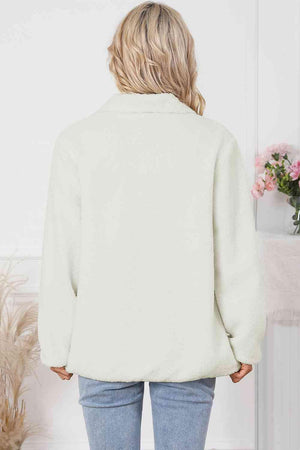 Dreamy Embrace Zip-Up White Jacket - MXSTUDIO.COM