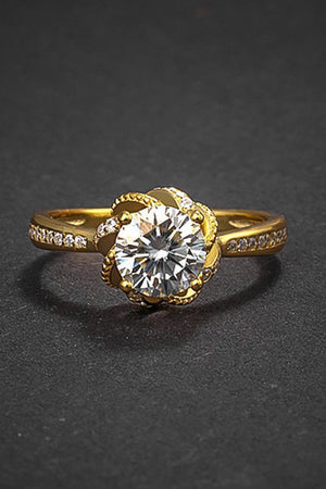 Dreamy Rendezvous 1 Carat 18K Gold Plated Moissanite Ring - MXSTUDIO.COM