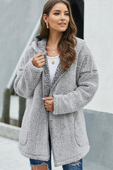 Dreamy Teddy Coat with Hood - MXSTUDIO.COM