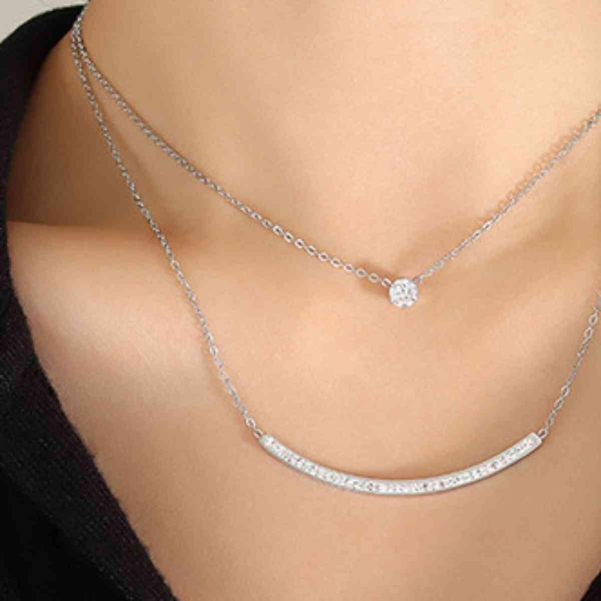 Duo Delight Titanium Steel Double-Layered Necklace-MXSTUDIO.COM