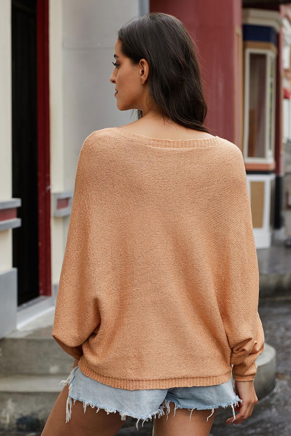 Dynamic Crew Neck Drop Shoulder Sweater - MXSTUDIO.COM