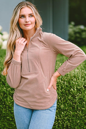 Dynamically Sweet Half Zip Sweatshirt - MXSTUDIO.COM