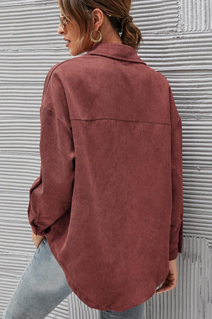 Eager Beaver Button Front Corduroy Shirt - MXSTUDIO.COM