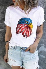 Eagle Graphic American Flag Tee Shirt - MXSTUDIO.COM