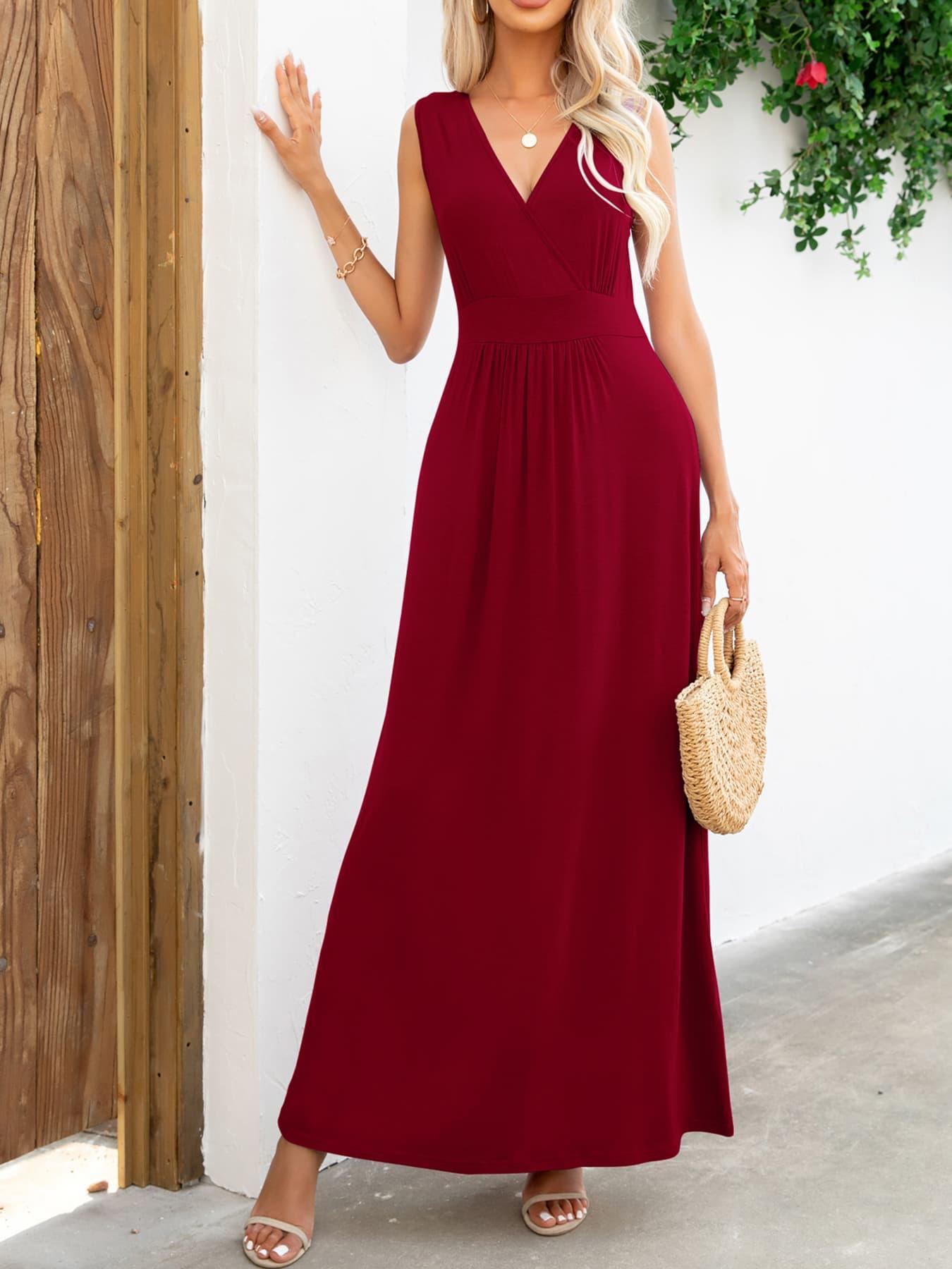 Ease And Confidence A-Line Sleeveless Maxi Dress - MXSTUDIO.COM