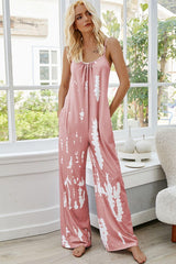 Ease Off Wide Leg Sleeveless Tie Dye Jumpsuit - MXSTUDIO.COM