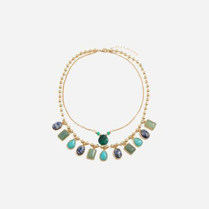 Easy Fit Geometric Alloy Double-Layered Necklace-MXSTUDIO.COM