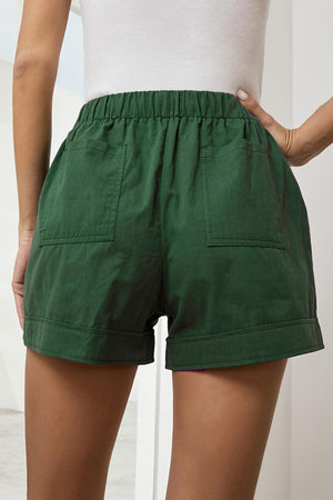 Easygoing Drawstring Elastic Waist Shorts - MXSTUDIO.COM