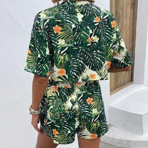 Eco Friendly Half Sleeve Floral Shorts Set - MXSTUDIO.COM