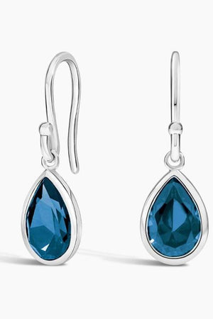 Effortless Glamour Peacock Blue Teardrop Earrings-MXSTUDIO.COM