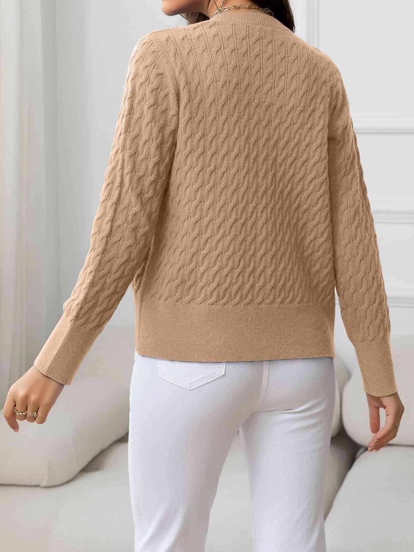 Effortless Warmth Button Front Cardigan-MXSTUDIO.COM