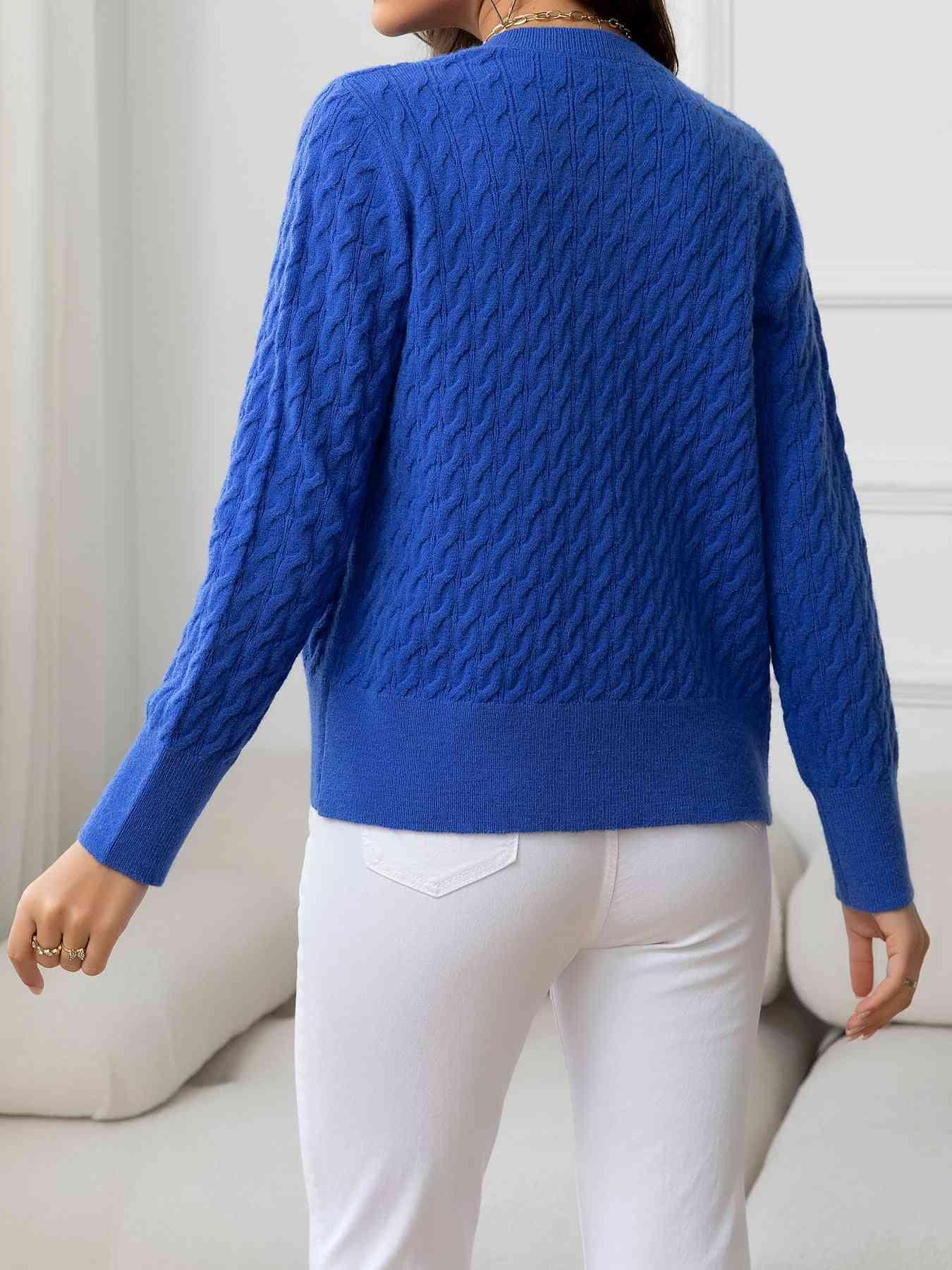 Effortless Warmth Button Front Cardigan-MXSTUDIO.COM