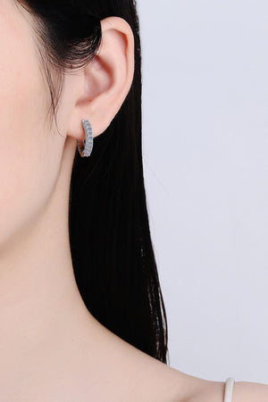 Elegant 1.92 Carat Moissanite Huggie Earrings - MXSTUDIO.COM