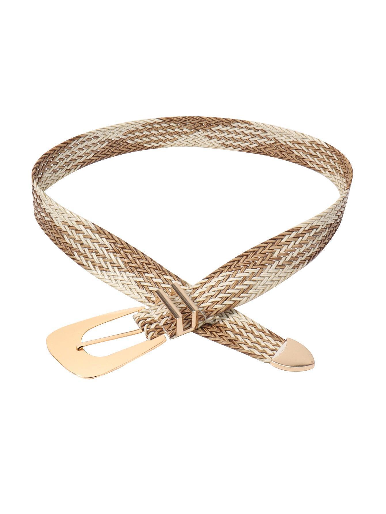 Elegant Irregular Buckle Women's Braided Belt - MXSTUDIO.COM