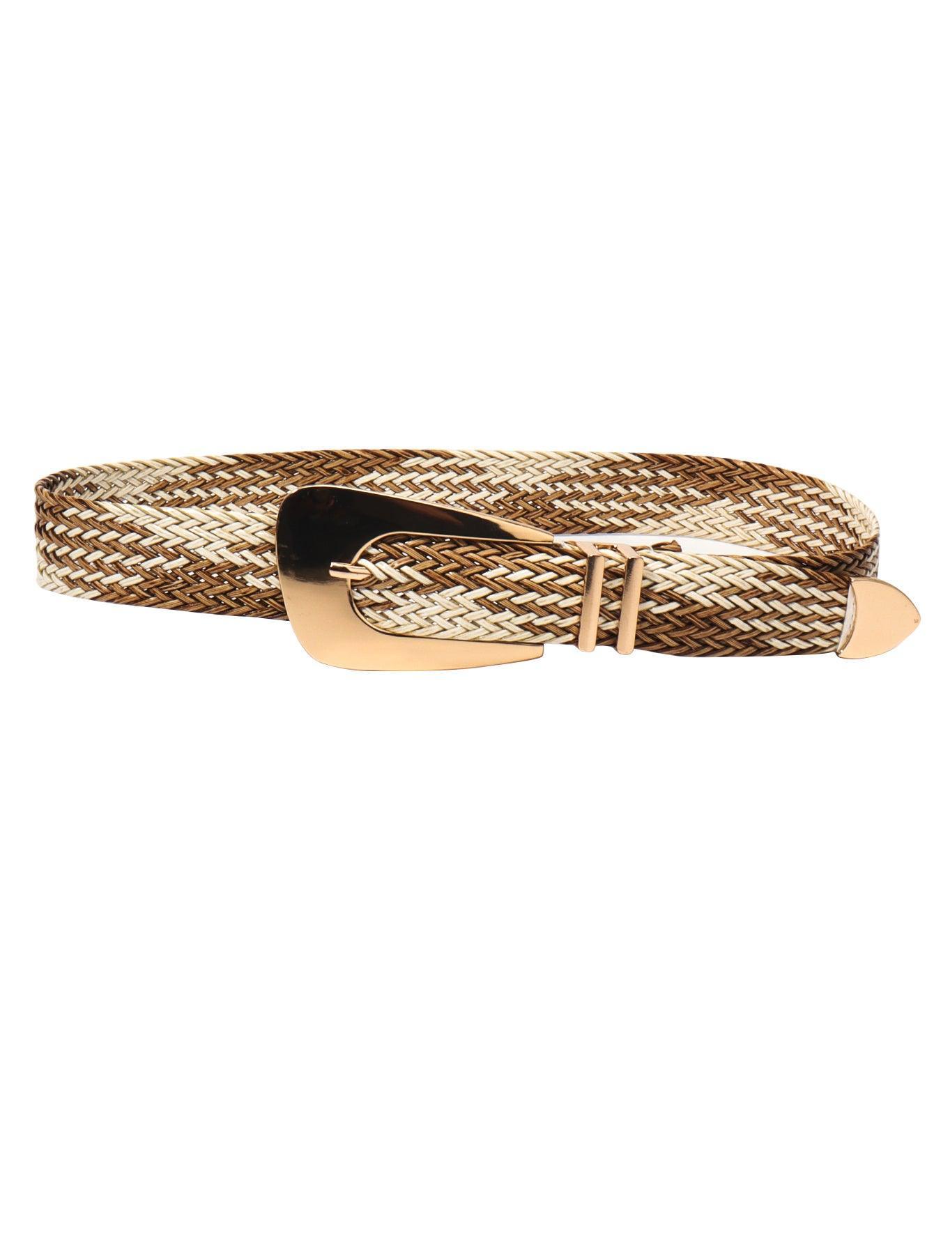 Elegant Irregular Buckle Women's Braided Belt - MXSTUDIO.COM