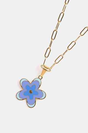 Elegantly Fashioned Flower Pendant Stainless Steel Necklace - MXSTUDIO.COM