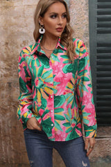 Elegantly Renewed Long Sleeve Women Floral Shirt - MXSTUDIO.COM