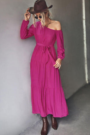 Elite One-Shoulder Tiered Maxi Dress - MXSTUDIO.COM