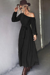 Elite One-Shoulder Tiered Maxi Dress - MXSTUDIO.COM