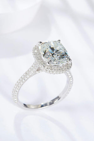 Embodies Beauty 6 Carat Moissanite Halo Ring - MXSTUDIO.COM