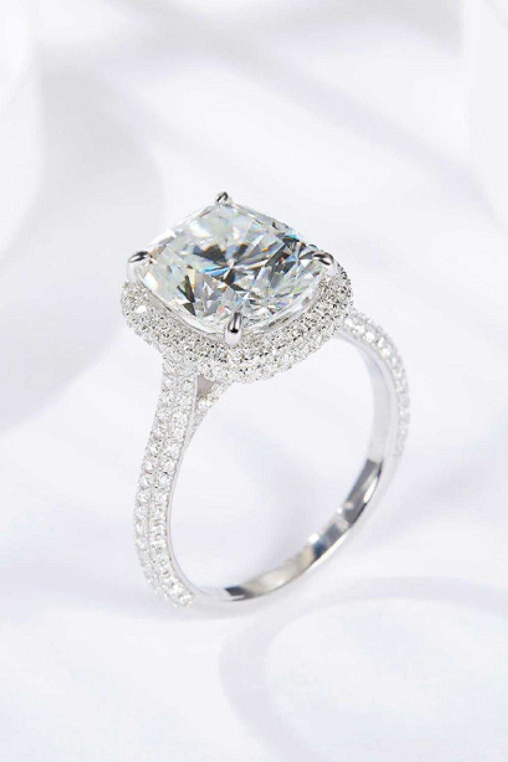 Embodies Beauty 6 Carat Moissanite Halo Ring - MXSTUDIO.COM