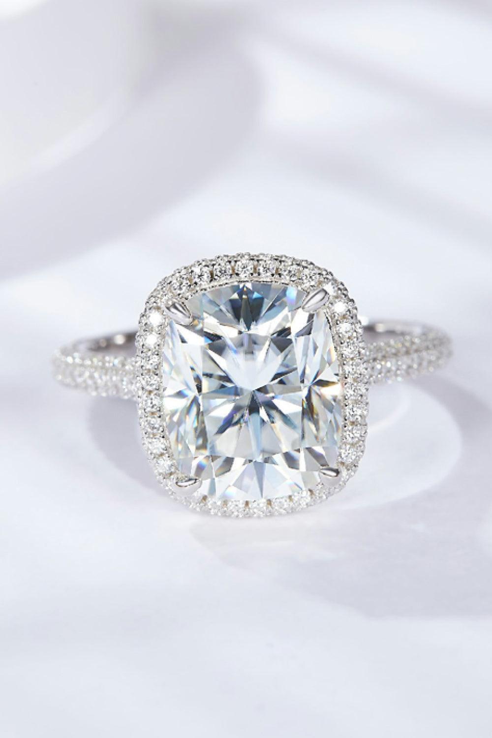 Embodies Beauty 6 Carat Moissanite Halo Ring - MXSTUDIO.COM