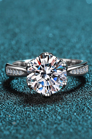 Embrace Glamour Zircon Accents 3 Carat Moissanite Ring - MXSTUDIO.COM