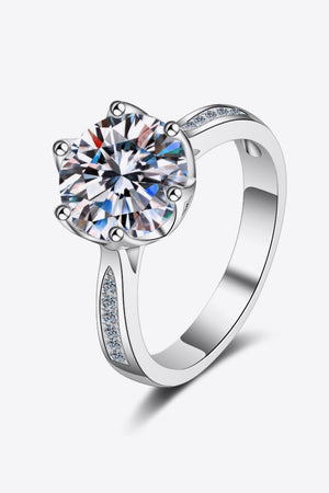 Embrace Glamour Zircon Accents 3 Carat Moissanite Ring - MXSTUDIO.COM