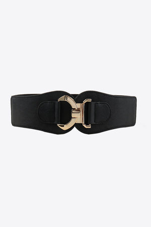 Embrace Self-Worth Alloy Buckle Wide Stretch Waist Belt - MXSTUDIO.COM