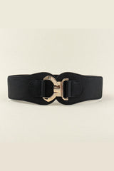 Embrace Self-Worth Alloy Buckle Wide Stretch Waist Belt - MXSTUDIO.COM