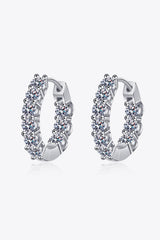 Embrace Sparkle 1.8 Carat Moissanite Hoop Earrings - MXSTUDIO.COM