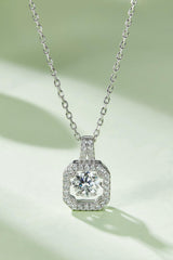 Embracing Fashion Zircon Accent Round Moissanite Necklace - MXSTUDIO.COM