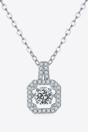 Embracing Fashion Zircon Accent Round Moissanite Necklace - MXSTUDIO.COM