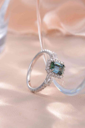 a close up of a ring on a table