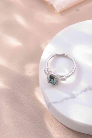 a close up of a ring on a table