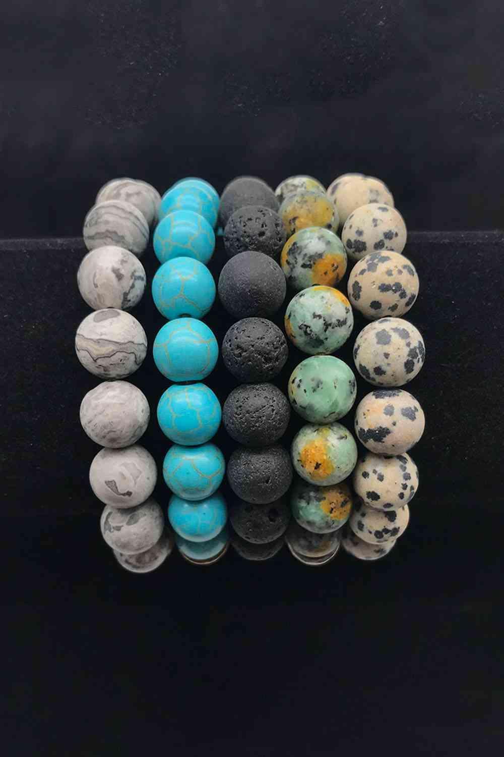 Emotion Emphasis Beaded Natural Stone Bracelet-MXSTUDIO.COM