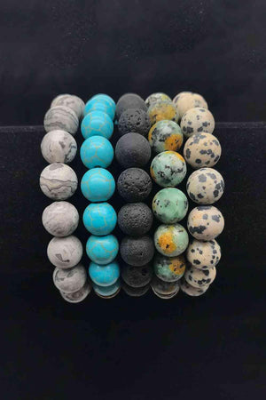 Emotion Emphasis Beaded Natural Stone Bracelet-MXSTUDIO.COM