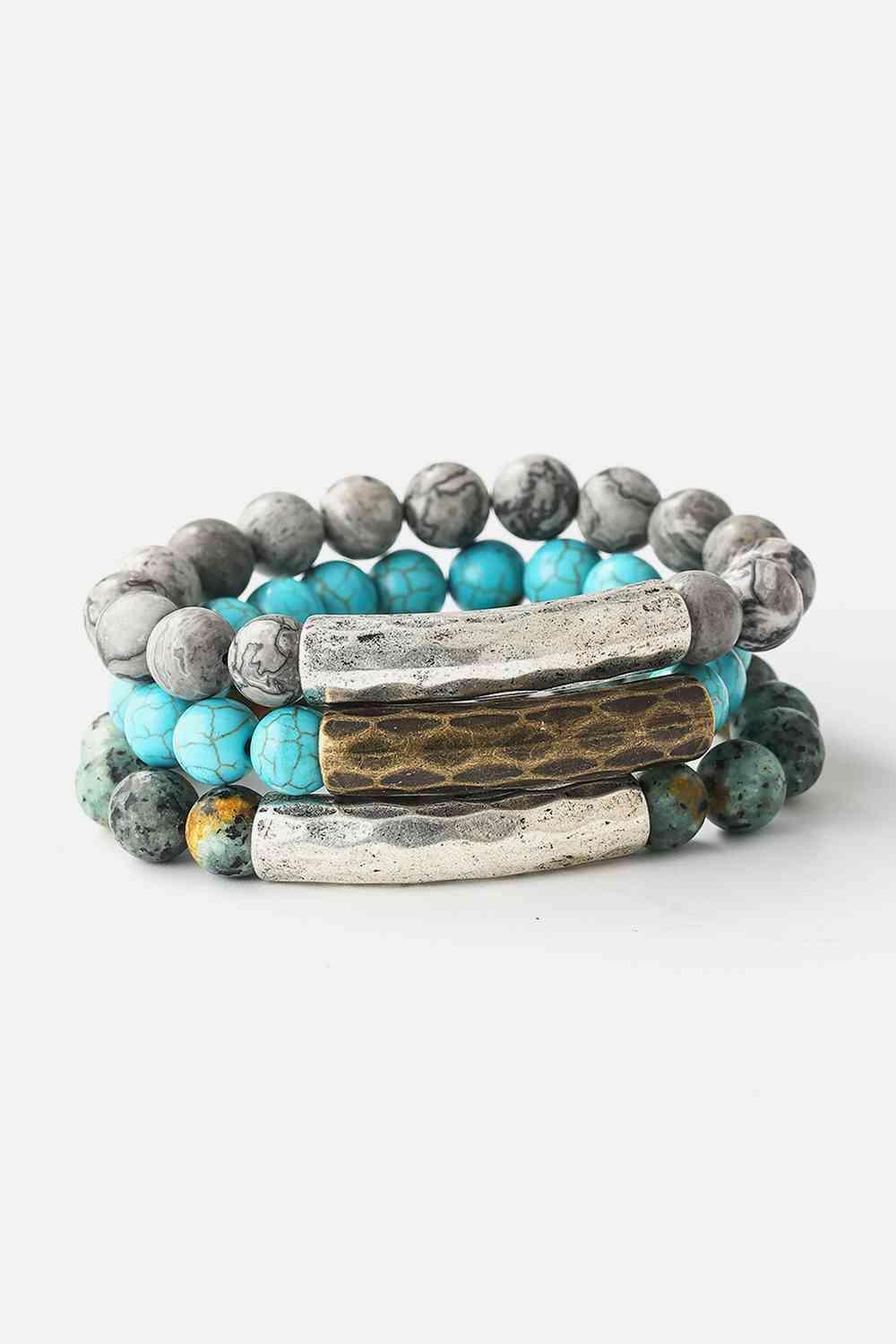 Emotion Emphasis Beaded Natural Stone Bracelet-MXSTUDIO.COM