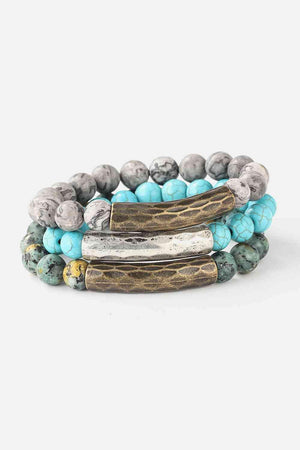 Emotion Emphasis Beaded Natural Stone Bracelet-MXSTUDIO.COM