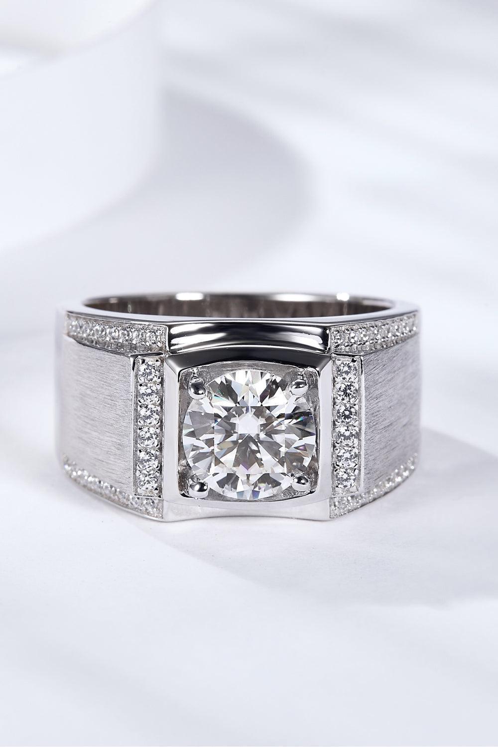 Enchanted 1 Carat Moissanite Ring Platinum-Plated - MXSTUDIO.COM