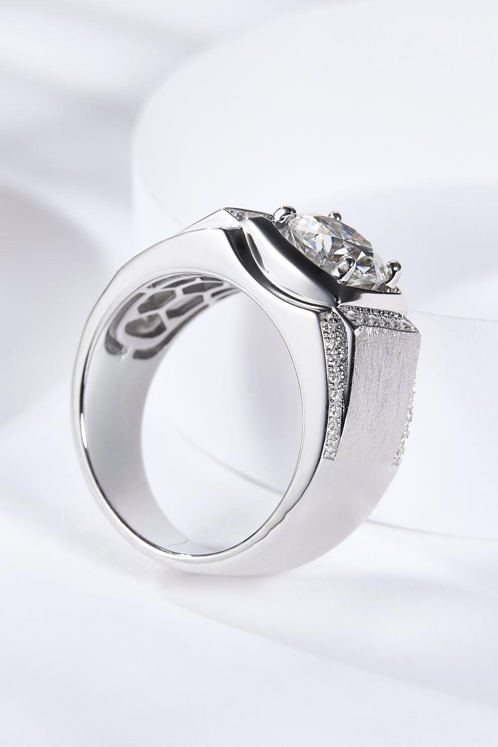 Enchanted 1 Carat Moissanite Ring Platinum-Plated - MXSTUDIO.COM