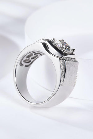 Enchanted 1 Carat Moissanite Ring Platinum-Plated - MXSTUDIO.COM