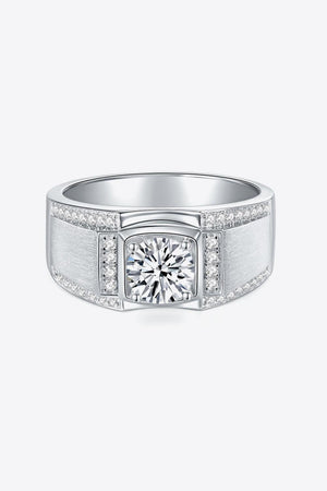 Enchanted 1 Carat Moissanite Ring Platinum-Plated - MXSTUDIO.COM